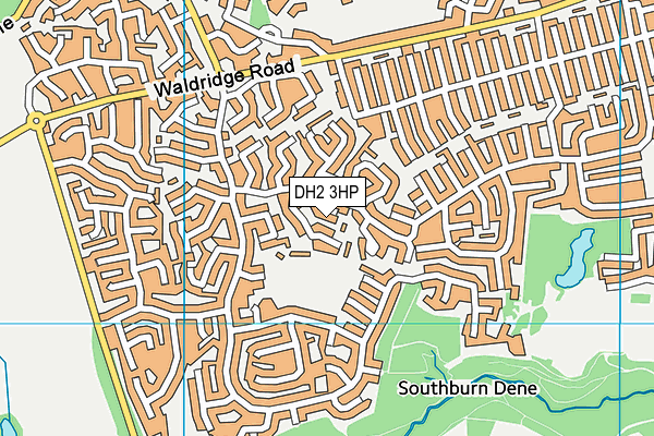 DH2 3HP map - OS VectorMap District (Ordnance Survey)