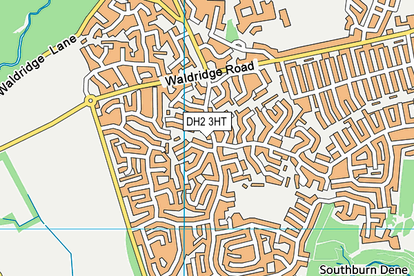 DH2 3HT map - OS VectorMap District (Ordnance Survey)