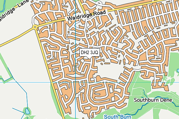 DH2 3JQ map - OS VectorMap District (Ordnance Survey)