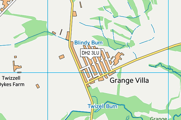 Grange Villa Park map (DH2 3LU) - OS VectorMap District (Ordnance Survey)