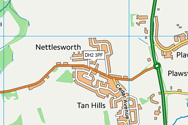 Nettlesworth Primary School map (DH2 3PF) - OS VectorMap District (Ordnance Survey)