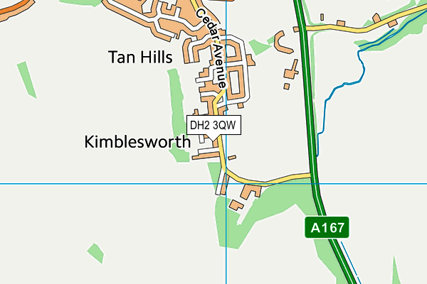 Kimblesworth Cricket Club map (DH2 3QW) - OS VectorMap District (Ordnance Survey)