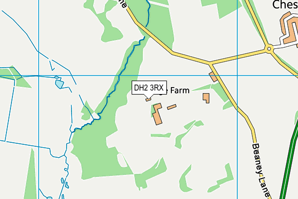 DH2 3RX map - OS VectorMap District (Ordnance Survey)