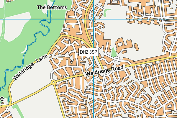 DH2 3SP map - OS VectorMap District (Ordnance Survey)