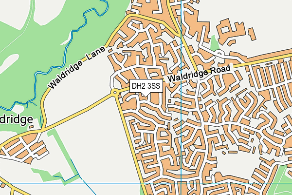 DH2 3SS map - OS VectorMap District (Ordnance Survey)
