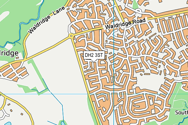 DH2 3ST map - OS VectorMap District (Ordnance Survey)