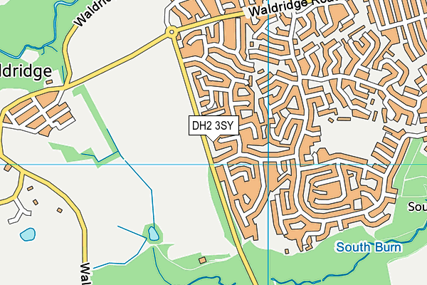 DH2 3SY map - OS VectorMap District (Ordnance Survey)
