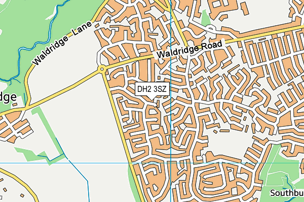 DH2 3SZ map - OS VectorMap District (Ordnance Survey)