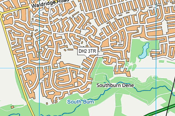 DH2 3TR map - OS VectorMap District (Ordnance Survey)