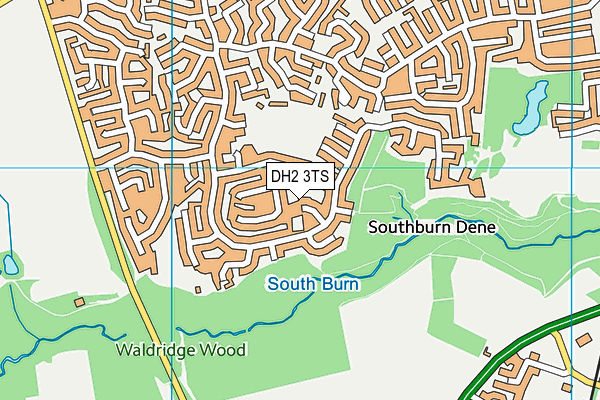 DH2 3TS map - OS VectorMap District (Ordnance Survey)