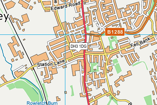 DH3 1DG map - OS VectorMap District (Ordnance Survey)
