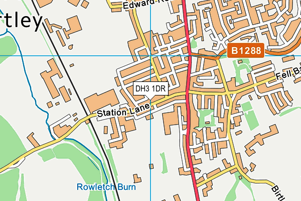 DH3 1DR map - OS VectorMap District (Ordnance Survey)