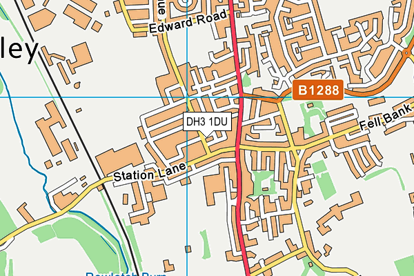 DH3 1DU map - OS VectorMap District (Ordnance Survey)