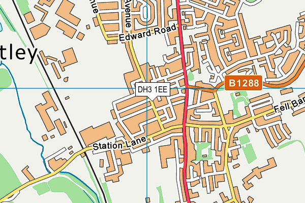 DH3 1EE map - OS VectorMap District (Ordnance Survey)