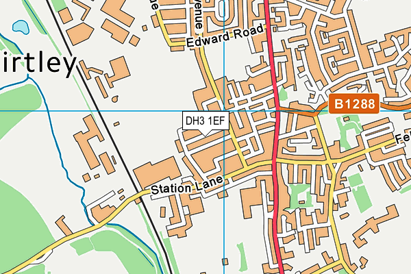 DH3 1EF map - OS VectorMap District (Ordnance Survey)