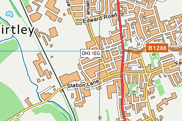 DH3 1EG map - OS VectorMap District (Ordnance Survey)