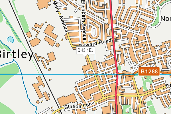 DH3 1EJ map - OS VectorMap District (Ordnance Survey)