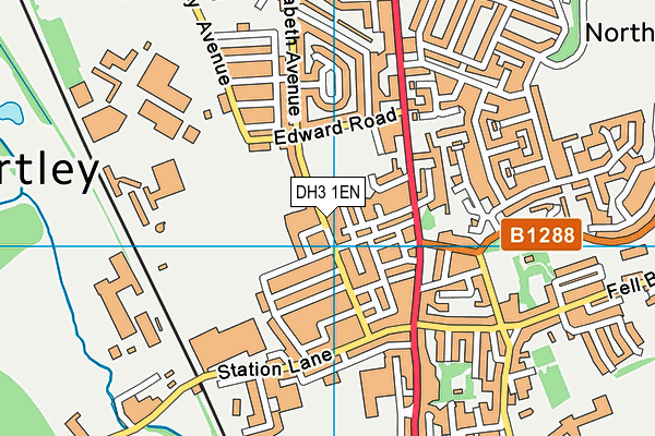 DH3 1EN map - OS VectorMap District (Ordnance Survey)