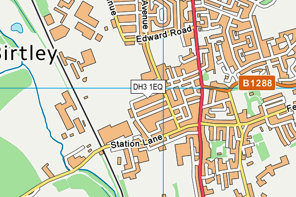 DH3 1EQ map - OS VectorMap District (Ordnance Survey)