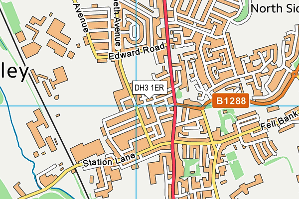 DH3 1ER map - OS VectorMap District (Ordnance Survey)