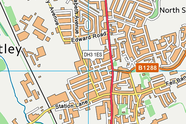 DH3 1ES map - OS VectorMap District (Ordnance Survey)