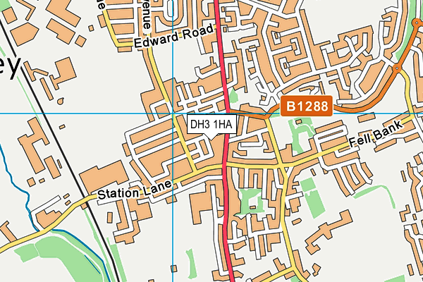 DH3 1HA map - OS VectorMap District (Ordnance Survey)