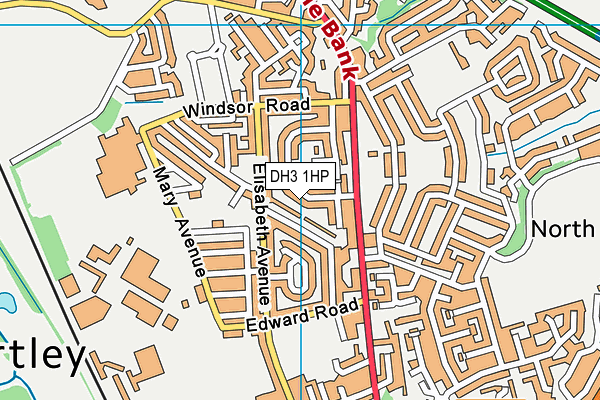 DH3 1HP map - OS VectorMap District (Ordnance Survey)
