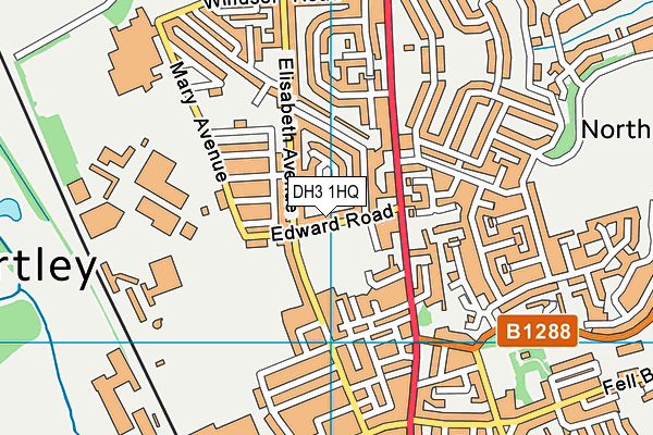 DH3 1HQ map - OS VectorMap District (Ordnance Survey)