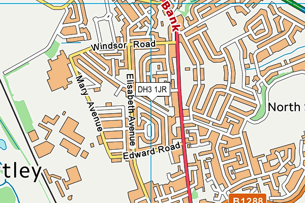 DH3 1JR map - OS VectorMap District (Ordnance Survey)