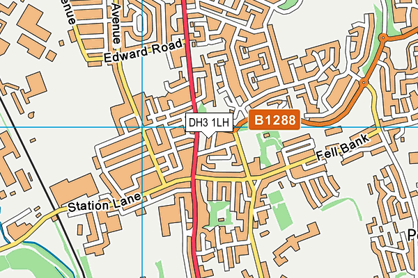 DH3 1LH map - OS VectorMap District (Ordnance Survey)