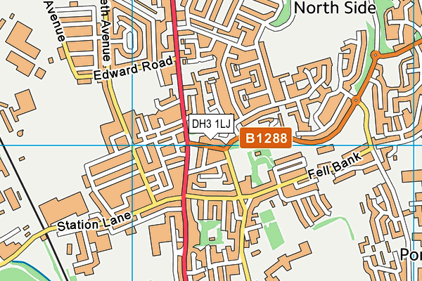 DH3 1LJ map - OS VectorMap District (Ordnance Survey)