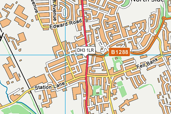 DH3 1LR map - OS VectorMap District (Ordnance Survey)