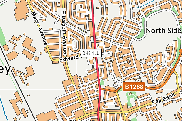 DH3 1LU map - OS VectorMap District (Ordnance Survey)