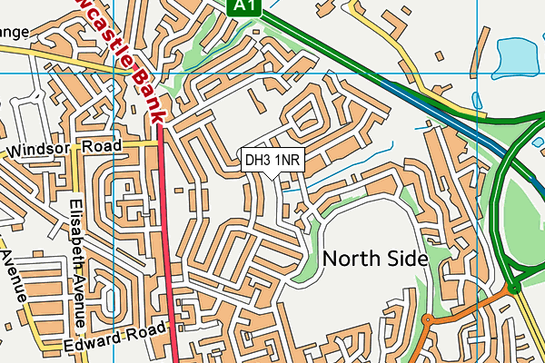DH3 1NR map - OS VectorMap District (Ordnance Survey)