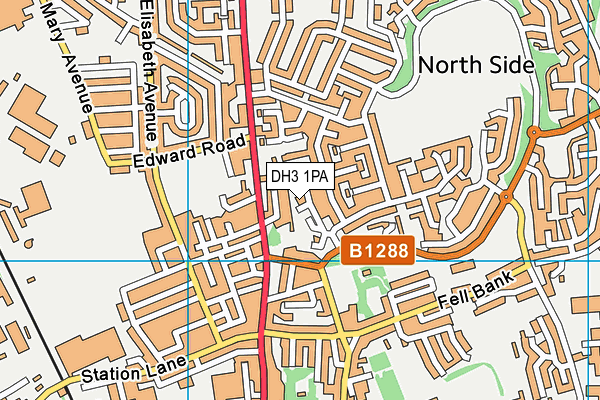 DH3 1PA map - OS VectorMap District (Ordnance Survey)