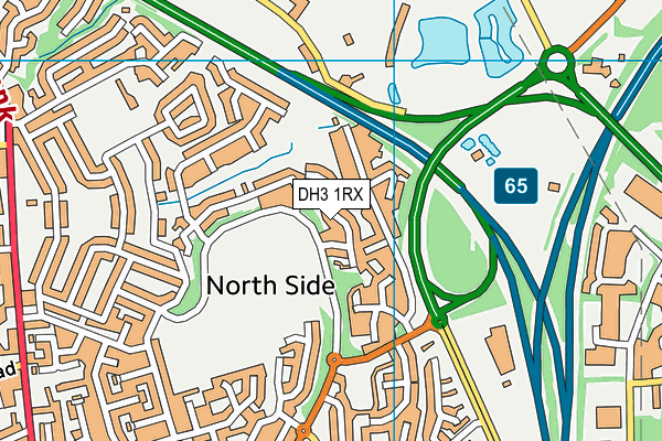 DH3 1RX map - OS VectorMap District (Ordnance Survey)