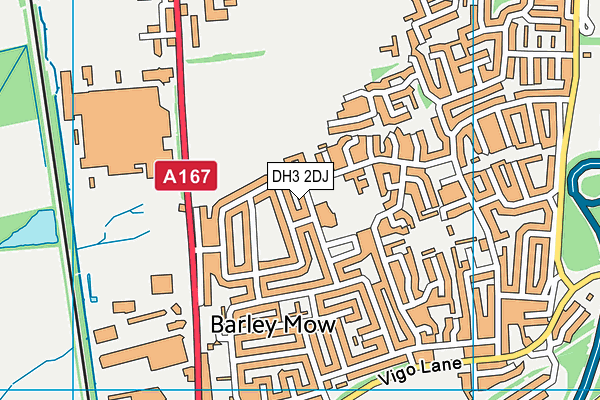 Barley Mow Primary School map (DH3 2DJ) - OS VectorMap District (Ordnance Survey)