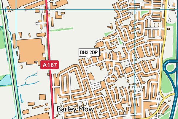 DH3 2DP map - OS VectorMap District (Ordnance Survey)
