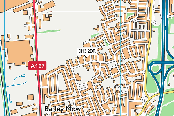 DH3 2DR map - OS VectorMap District (Ordnance Survey)