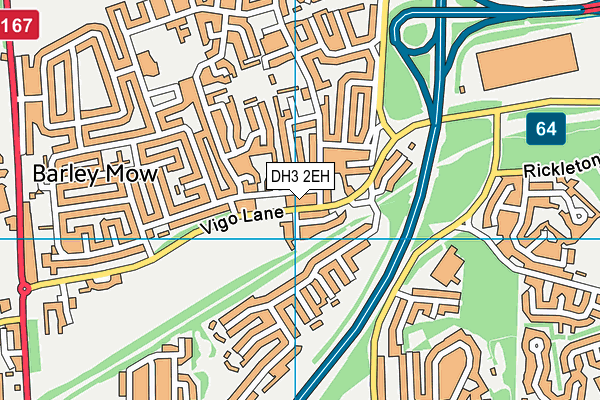 DH3 2EH map - OS VectorMap District (Ordnance Survey)