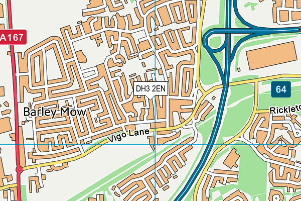 DH3 2EN map - OS VectorMap District (Ordnance Survey)