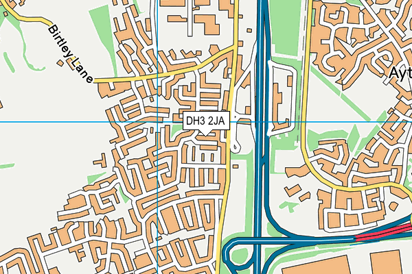 DH3 2JA map - OS VectorMap District (Ordnance Survey)