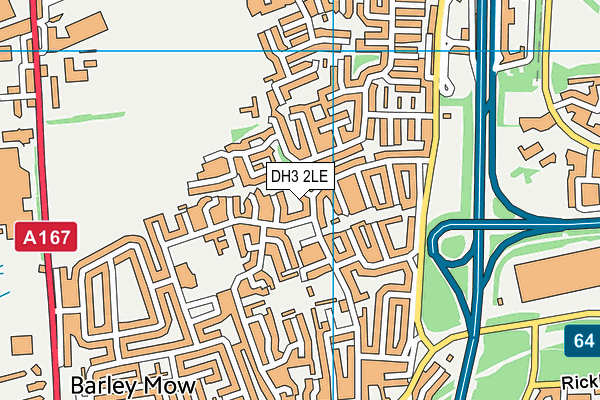 DH3 2LE map - OS VectorMap District (Ordnance Survey)