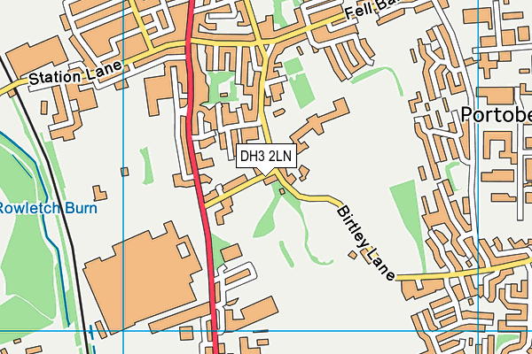 DH3 2LN map - OS VectorMap District (Ordnance Survey)