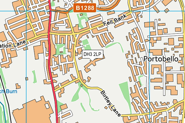 DH3 2LP map - OS VectorMap District (Ordnance Survey)
