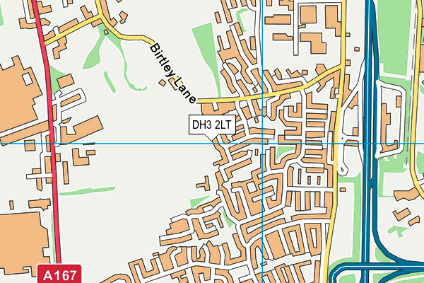 DH3 2LT map - OS VectorMap District (Ordnance Survey)