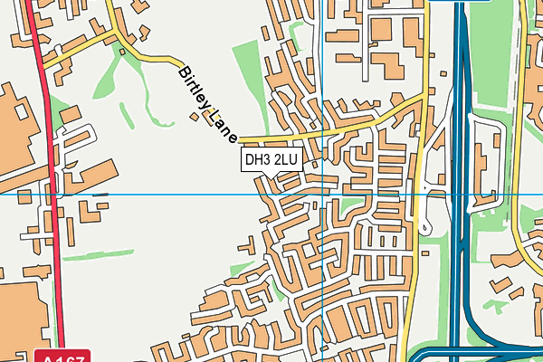 DH3 2LU map - OS VectorMap District (Ordnance Survey)