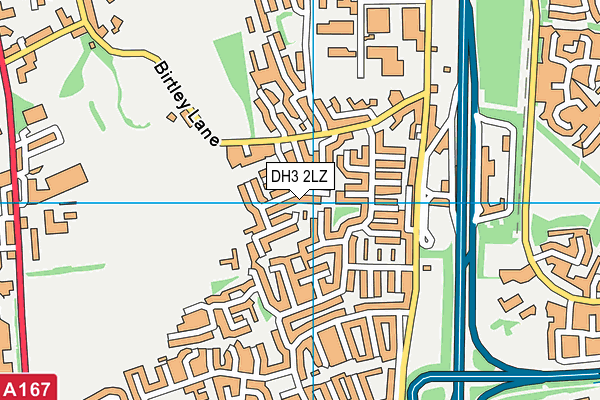 DH3 2LZ map - OS VectorMap District (Ordnance Survey)
