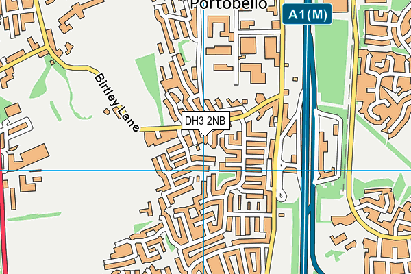 DH3 2NB map - OS VectorMap District (Ordnance Survey)