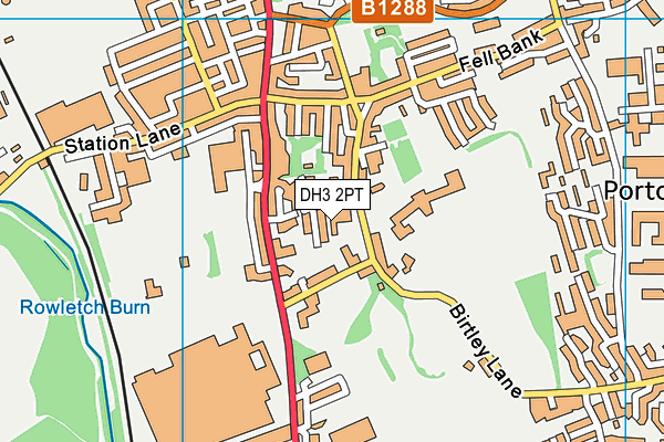 DH3 2PT map - OS VectorMap District (Ordnance Survey)